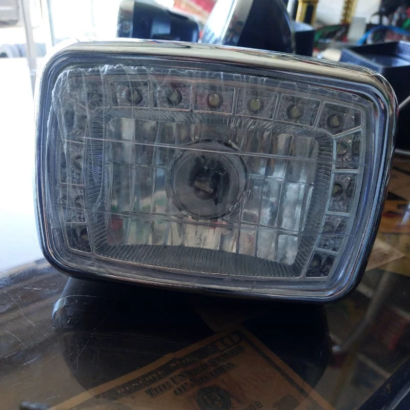 بلوری چراغ جلو  کامل ،مدل پروازی ، دور نئون نور سفید